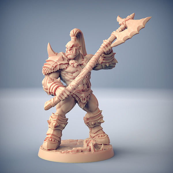 Orchi Barabari - Orc Barbarians - Soldier B  |28mm-35mm| - 3DSpawn